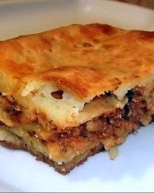 Заливной пирог с картошкой на кефире