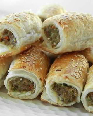 Ароматные слоеные пирожки с бараниной