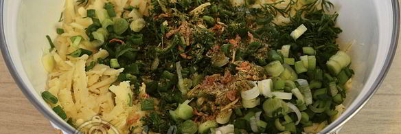 кутабы с сыром и зеленью