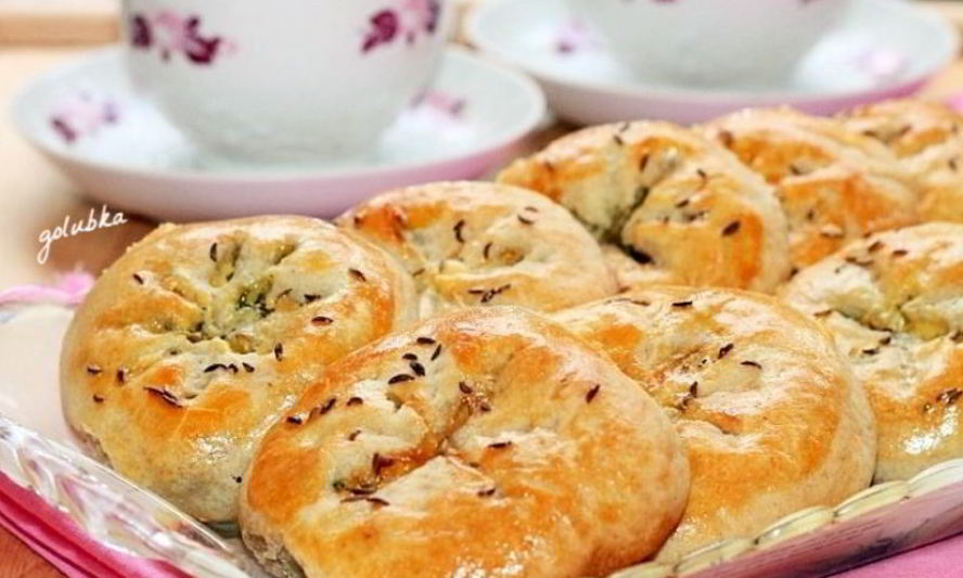 Рецепт пирожков-булочек на кефире с оливками и зеленью
