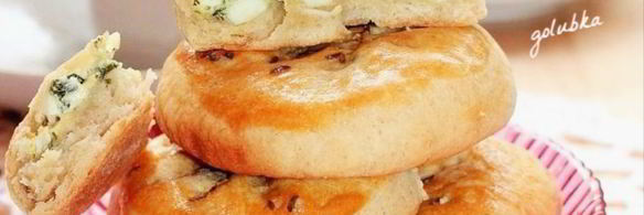 пирожки-булочки на кефире с оливками и зеленью