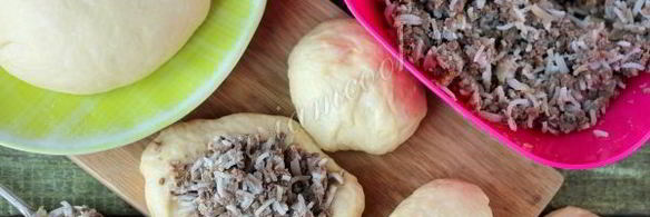 пирожки печеные с легким и рисом