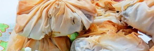 пирожки плиссе с курицей и шпинатом из теста фило