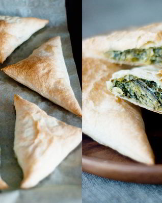 Пирожки с фетой и шпинатом