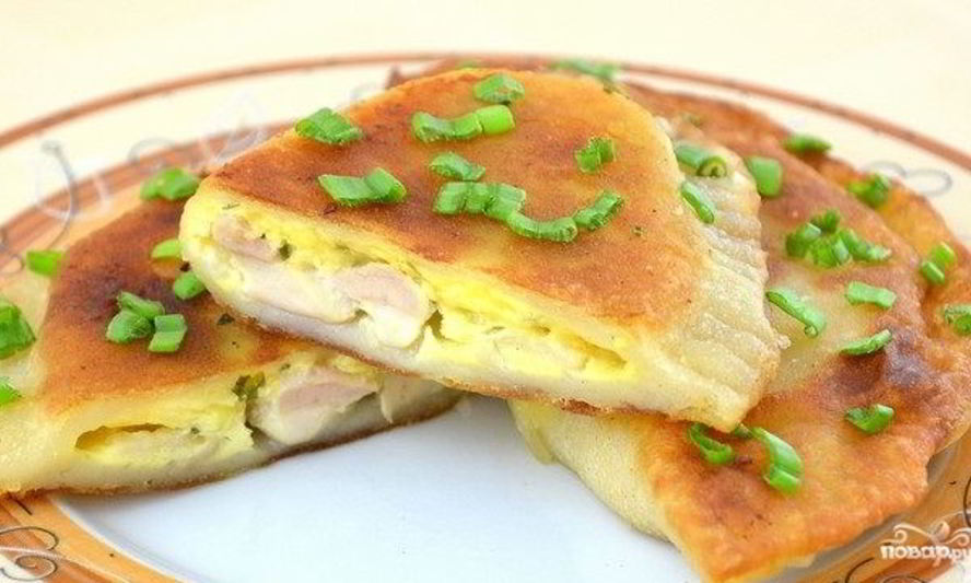 Рецепт пирожков с курицей и сыром