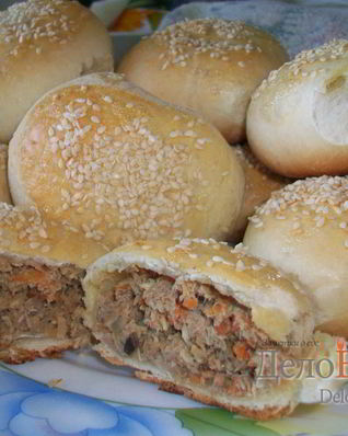 Пирожки с мясом в духовке