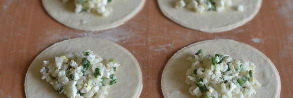 пирожки с рисом и яйцом