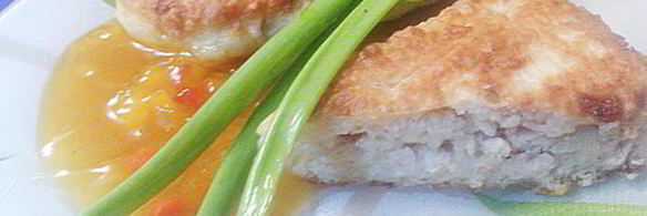 жареные пирожки из пшенной каши с фаршем