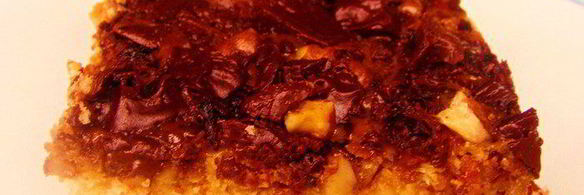 овсяные пирожные с шоколадом и орехами