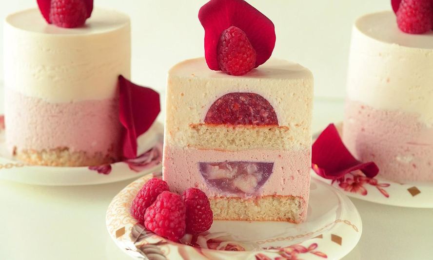 Рецепт пирожного малина и личи