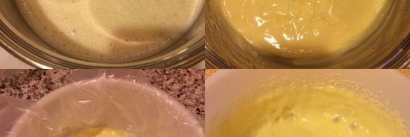 заварные пирожные с кремом и шоколадным соусом