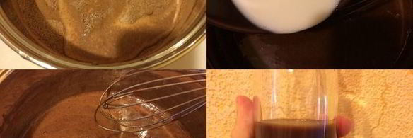 заварные пирожные с кремом и шоколадным соусом