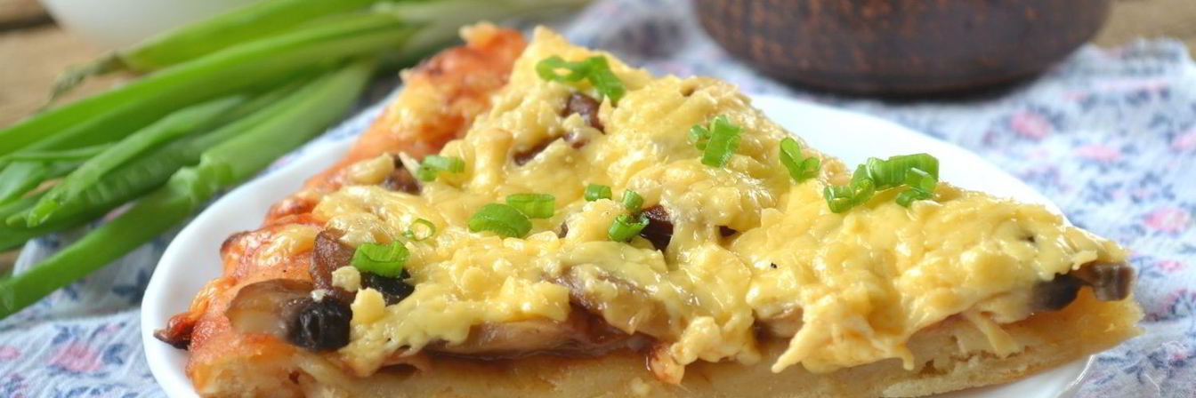 Пицца на кефире в духовке