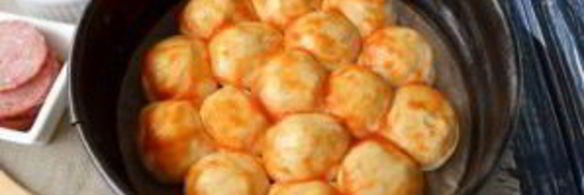 пицца на шариках из теста