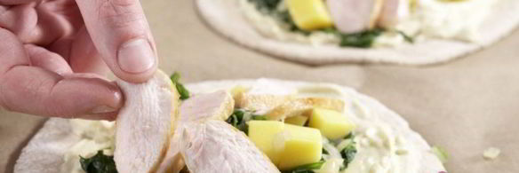 пицца с курицей