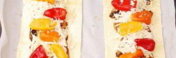 пицца с моцареллой и грибами