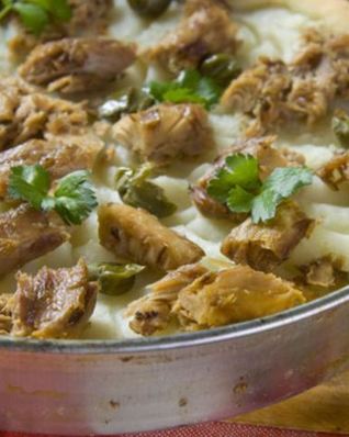 Пицца с тунцом и картофелем