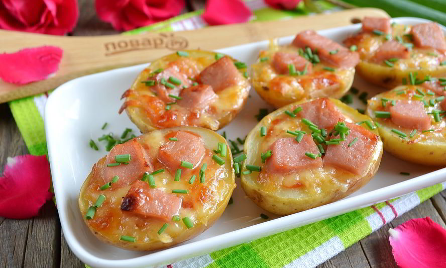 Рецепт пиццы в картофельных лодочках