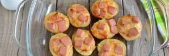 пицца в картофельных лодочках