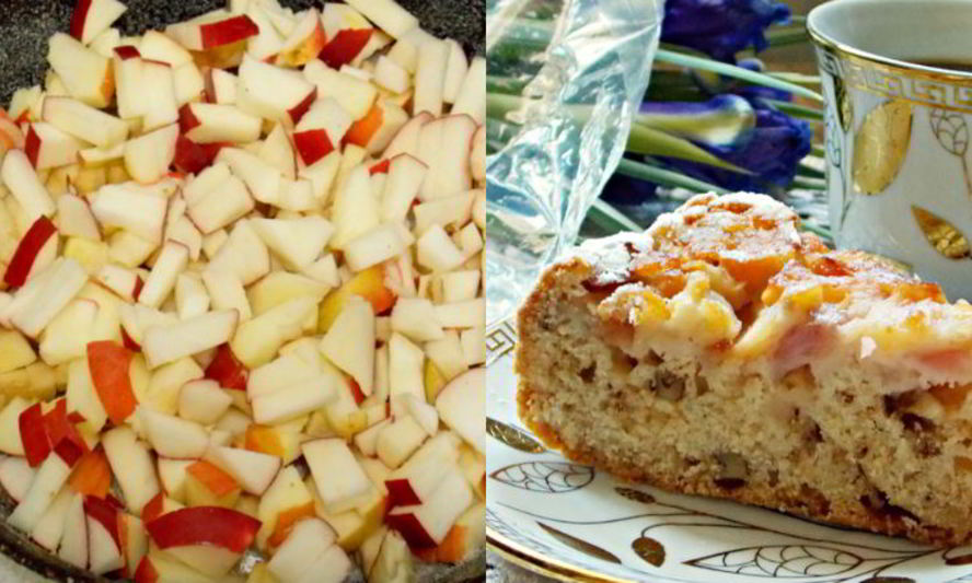 Рецепт постной шарлотки с яблоками