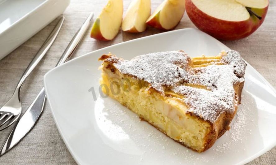 Рецепт шарлотки без яиц с яблоками