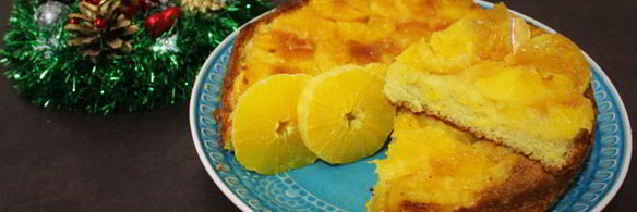 шарлотка с карамелизованными апельсинами