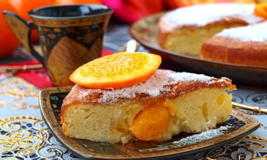 Рецепт шарлотки с мандаринами