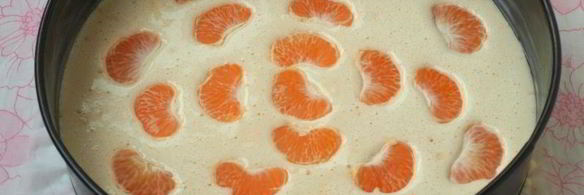 шарлотка с мандаринами