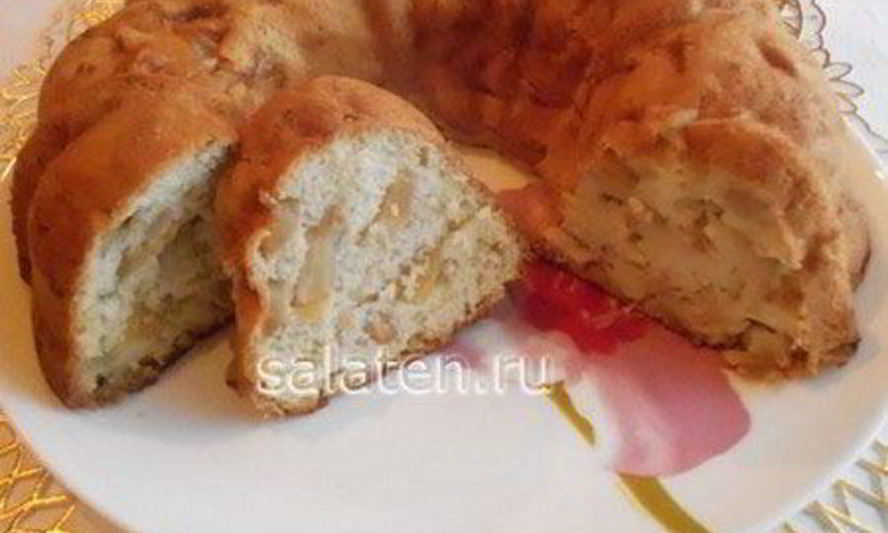 Рецепт шарлотки с яблоками и бананами