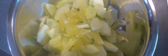 шарлотка с яблоками и лимонами