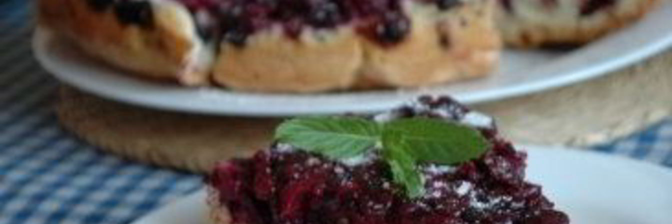 Шарлотка со смородиной