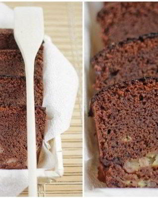 Шоколадно-банановая шарлотка