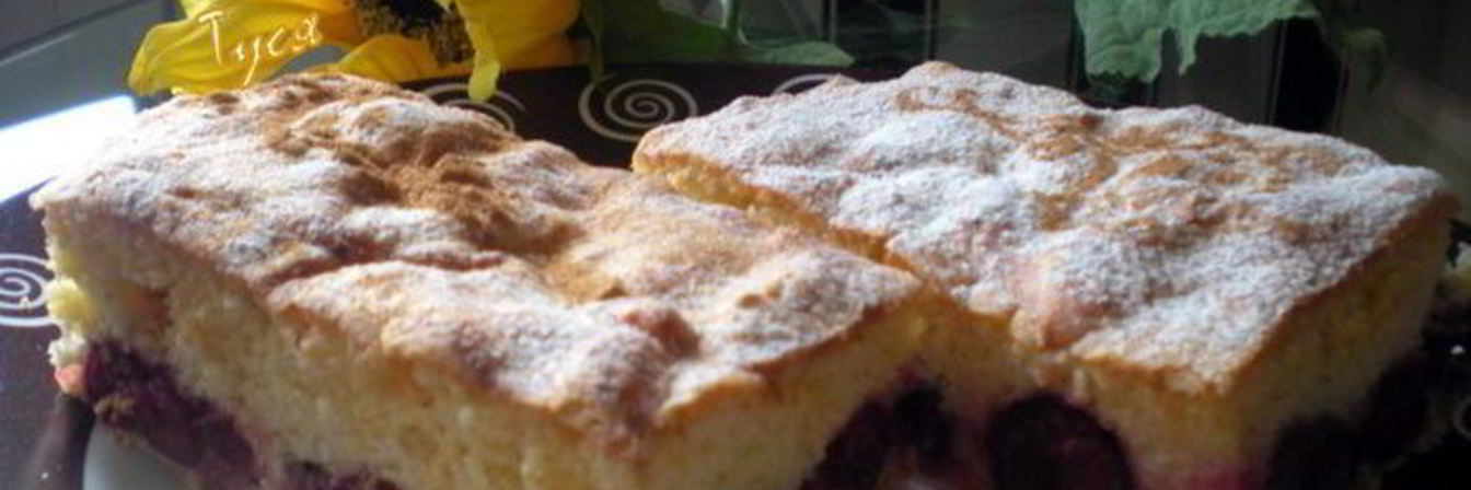 Вишневая шарлотка