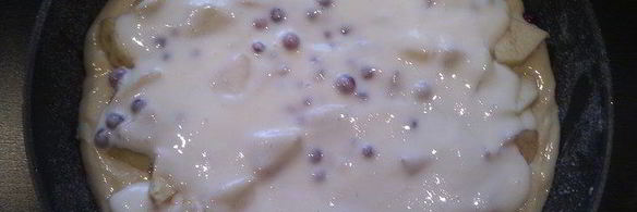 яблочно-брусничная шарлотка