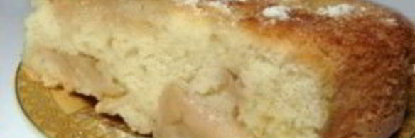 заливная шарлотка с яблоками