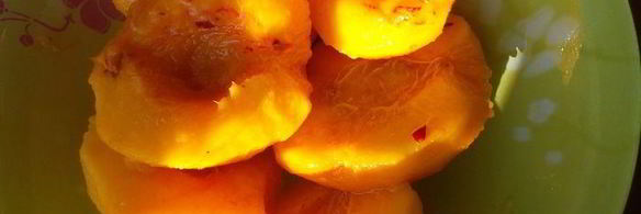 слоеные конвертики с персиком