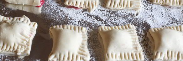 слойки с малиной