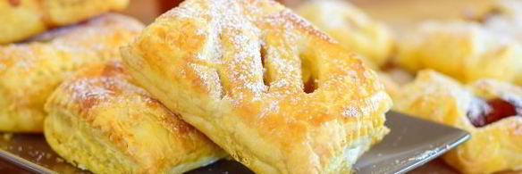 слойки с вареньем из слоеного теста