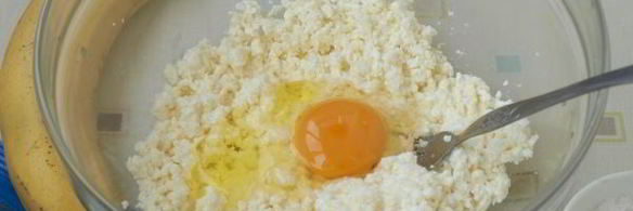 кокосовые сырники с бананом