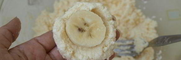 кокосовые сырники с бананом