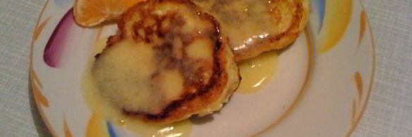 ванильно-апельсиновые сырники с апельсиновым кердом