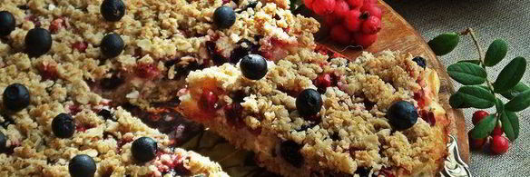 ягодный творожник без муки