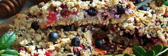 ягодный творожник без муки