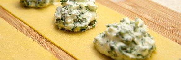 равиоли с рикоттой и шпинатом