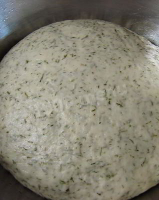 Тесто для пиццы с укропом на воде