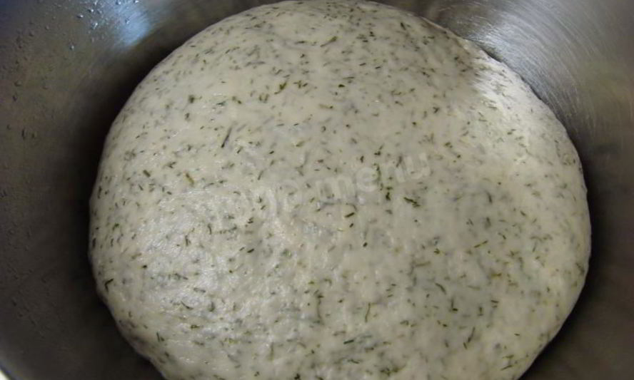 Рецепт теста для пиццы с укропом на воде