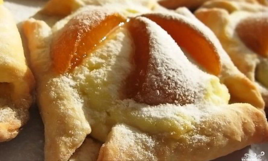 Рецепт творожного теста с абрикосами