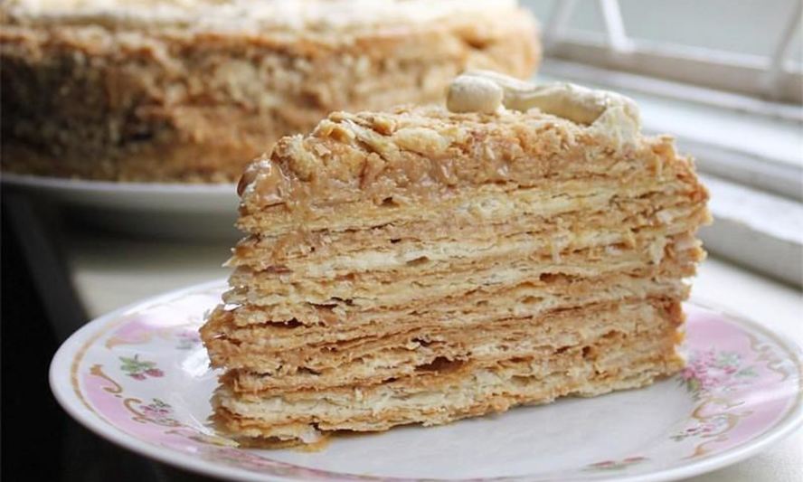 Рецепт наполеона классического со сгущенкой