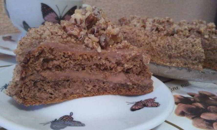 Рецепт орехового торта без муки