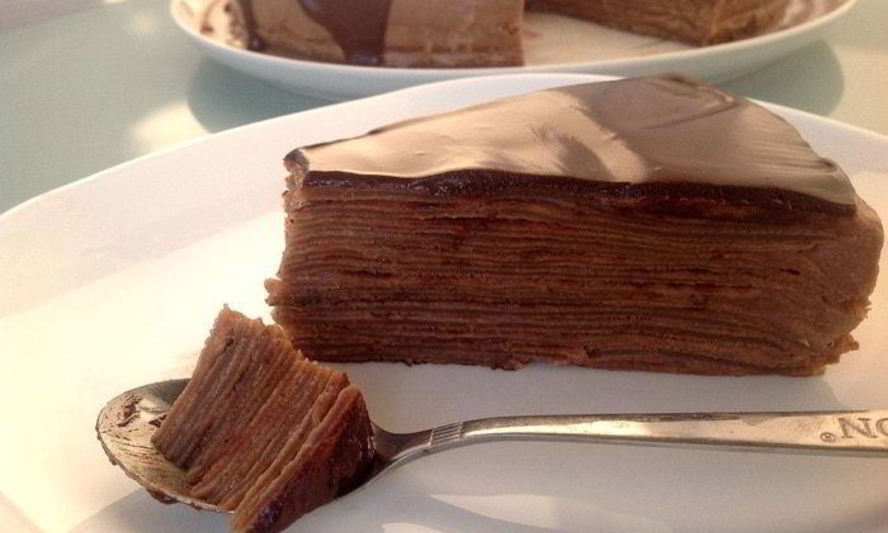 Рецепт шоколадного блинного торта